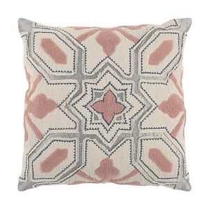 Kirklands set of 2 pink, gray, blue deconstructed geometric throw pillows